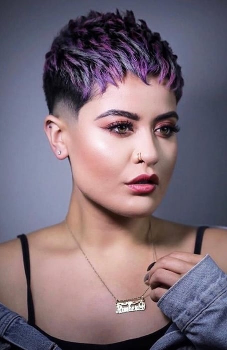 Drop Fade With Edgy Pixie Cut