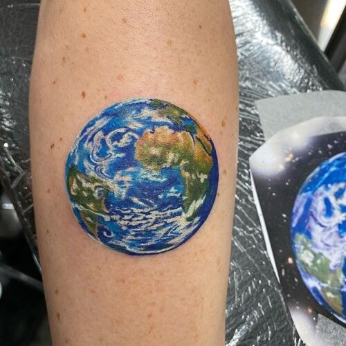 Earth Tattoo For Men