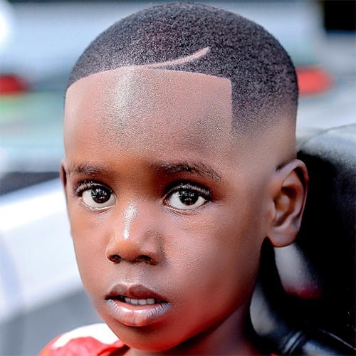 Half Moon With Skin Fade for black boys