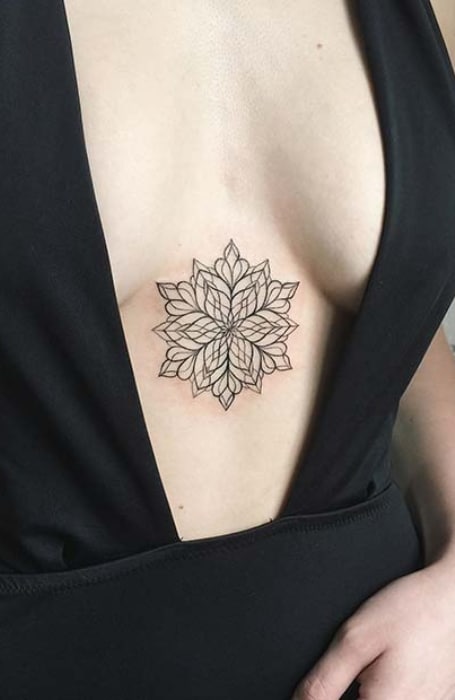 Mandala Sternum Tattoo