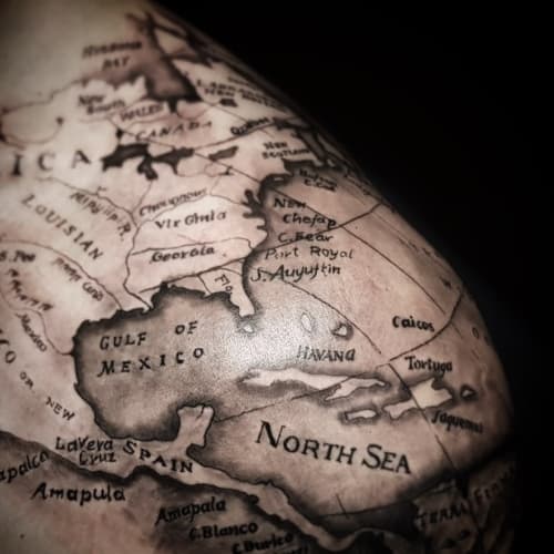 Map Tattoos For Men