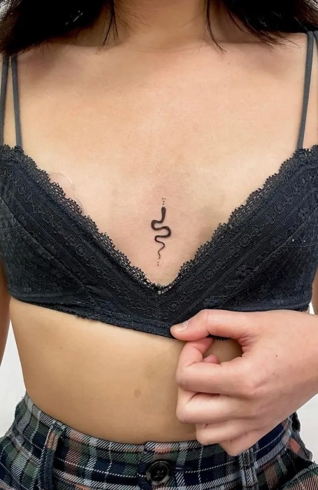 16 Attractive Sternum Tattoo Designs and Ideas 2023