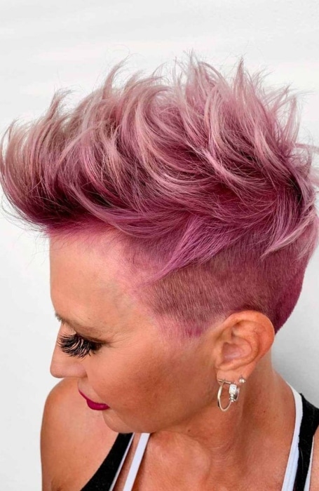 Pink Hair With Fade