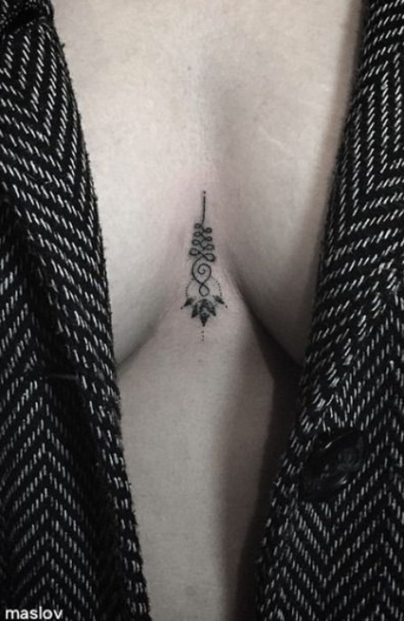 Simple Sternum Tattoo