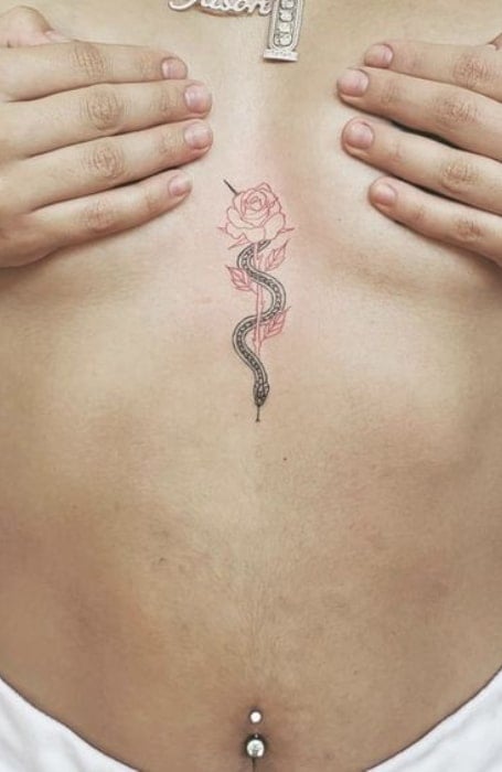 Unique Sternum Tattoo 