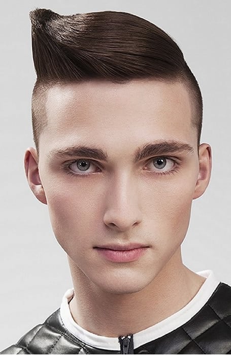 Angular Quiff With Shaved Sides Emo Hairstyles for guys