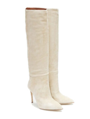 Cream Knee Boots