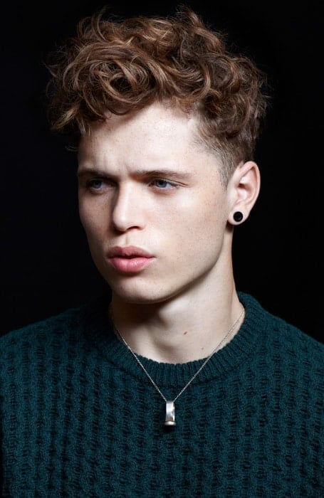 Short Curly Fringe With Low Fade Men