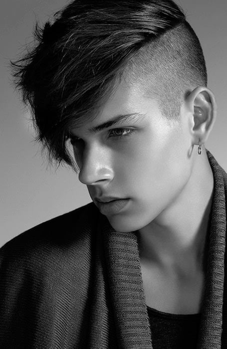 Swooping Fringe With Undercut Emo Hairstyles for guys