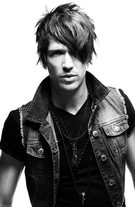 Textured Hair With Swooping Fringe Emo Hairstyle