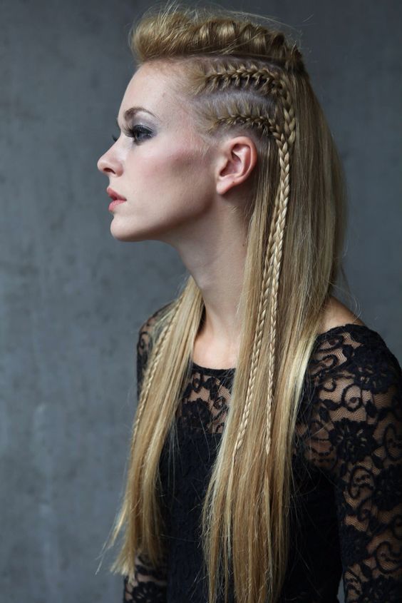 Viking Hairstyle With Double Side Braid