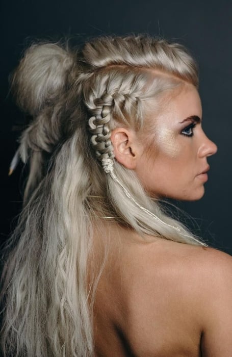 Viking warrior woman Halloween Hairstyle – lagertha easy hair look – Chez  Rama