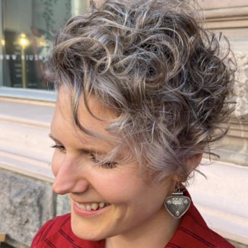 Curly Pixie Cut For Older Women