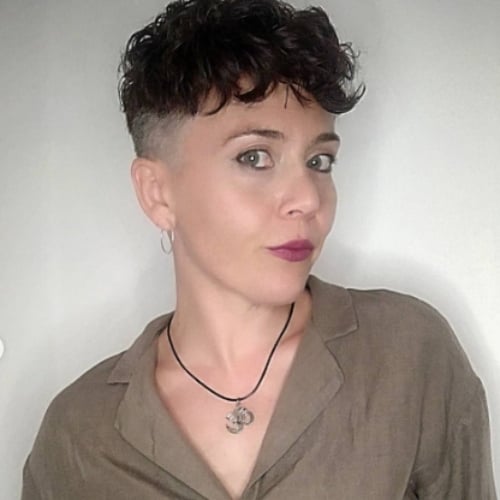 Curly Pixie Shaved Sides