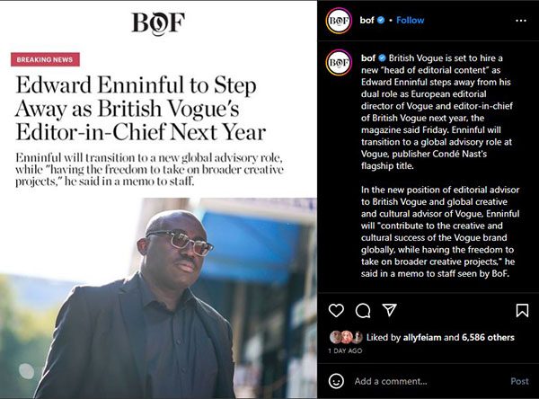 Edward Enninful Departs Role At British Vogue