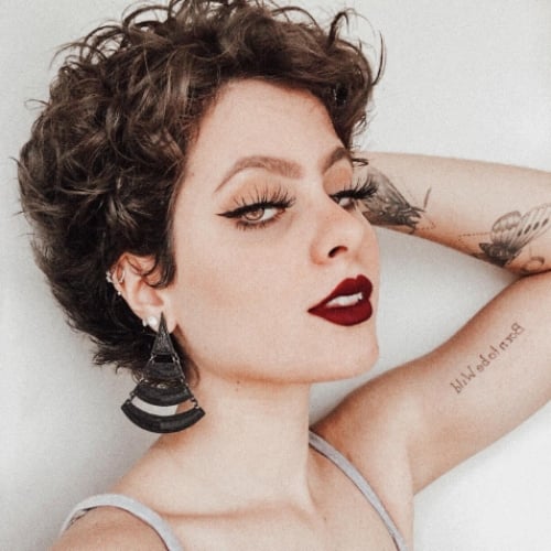 Low Maintenance Curly Pixie Cut