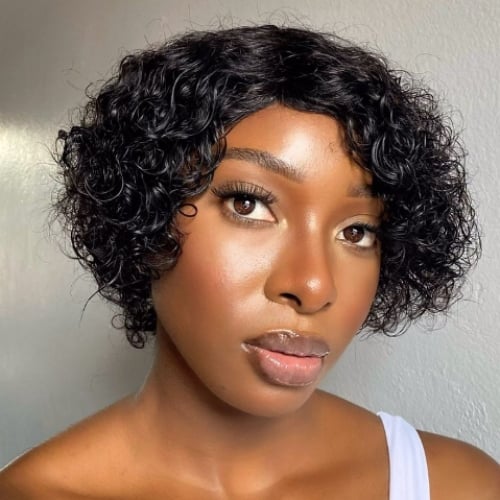 Neat Pixie Cut For Curly Hair