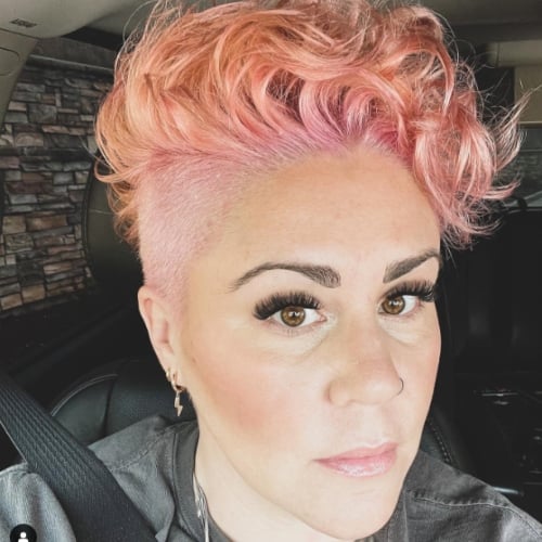 Pink Curly Pixie