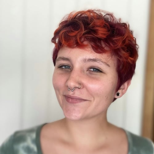 Red Curly Pixie