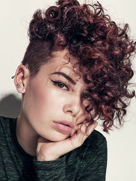 Short Curly Hair With Undercut