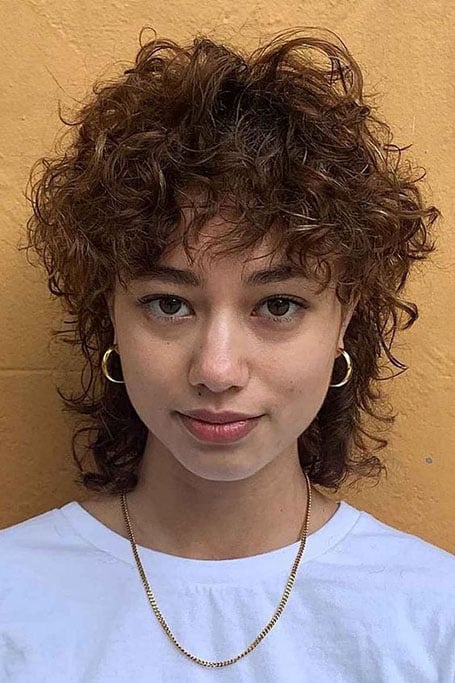 Short Curly Wolf Cut