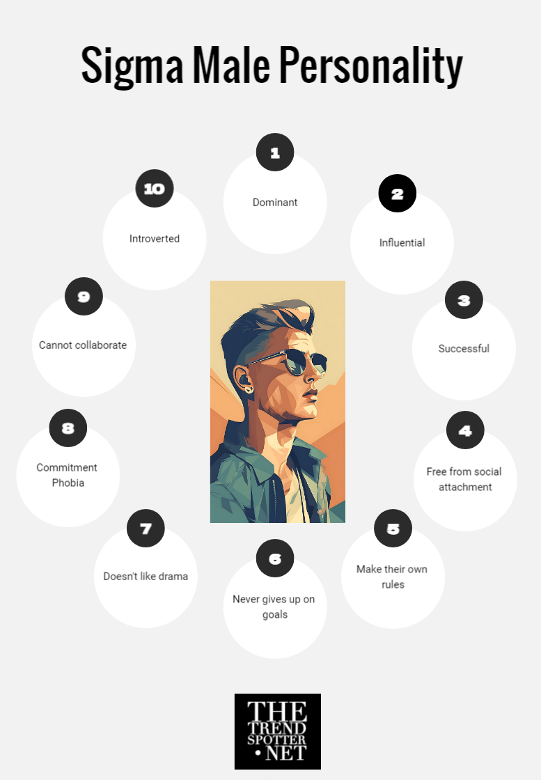 Sigma Male Personality Infographic