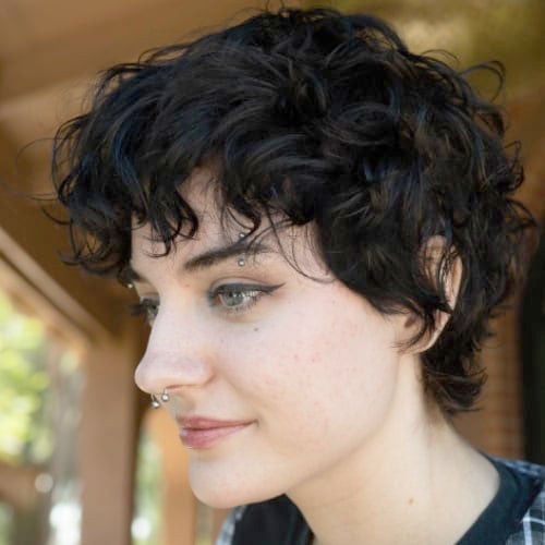 Tomboy Curly Pixie Cut