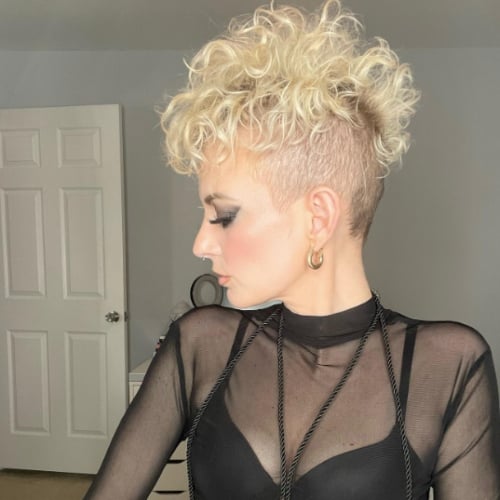 Undercut Curly Pixie Cut