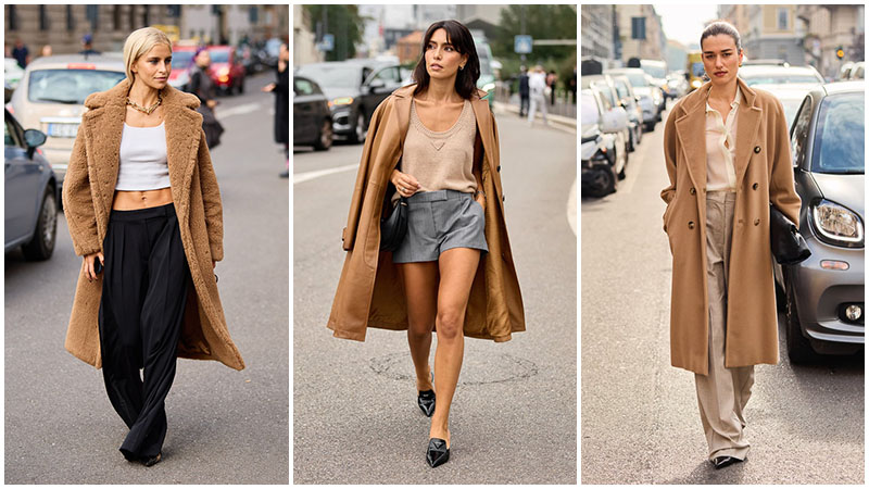 Camel Midi Coats