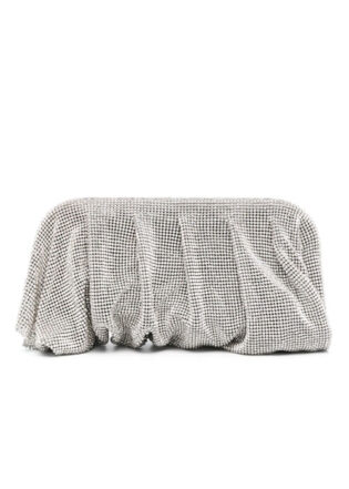 Mesh Silver Clutch