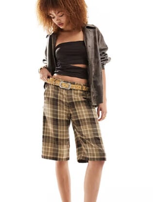 Plaid Bermuda Shorts