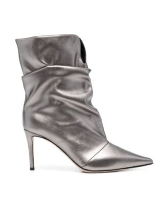 Silver Slouchy Boots