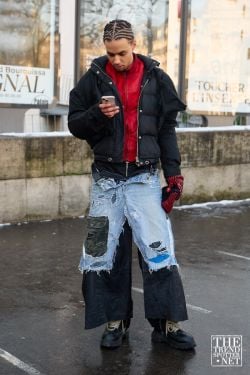 Paris Men's Fashion Week Autumn Winter 2024 Street Style 14
