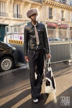 Paris Men's Fashion Week Autumn Winter 2024 Street Style 21